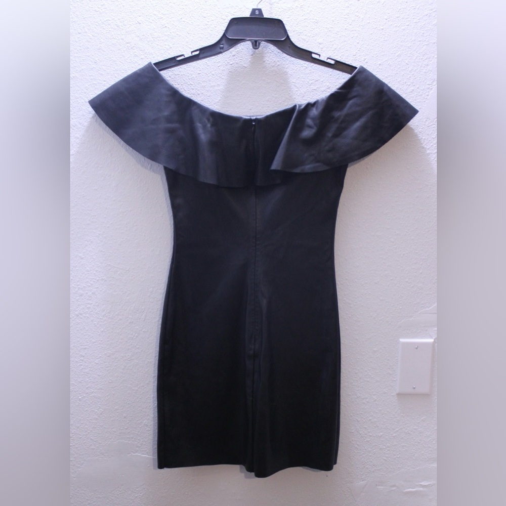 Mango Strapless Black Women's Small Midi Dress
